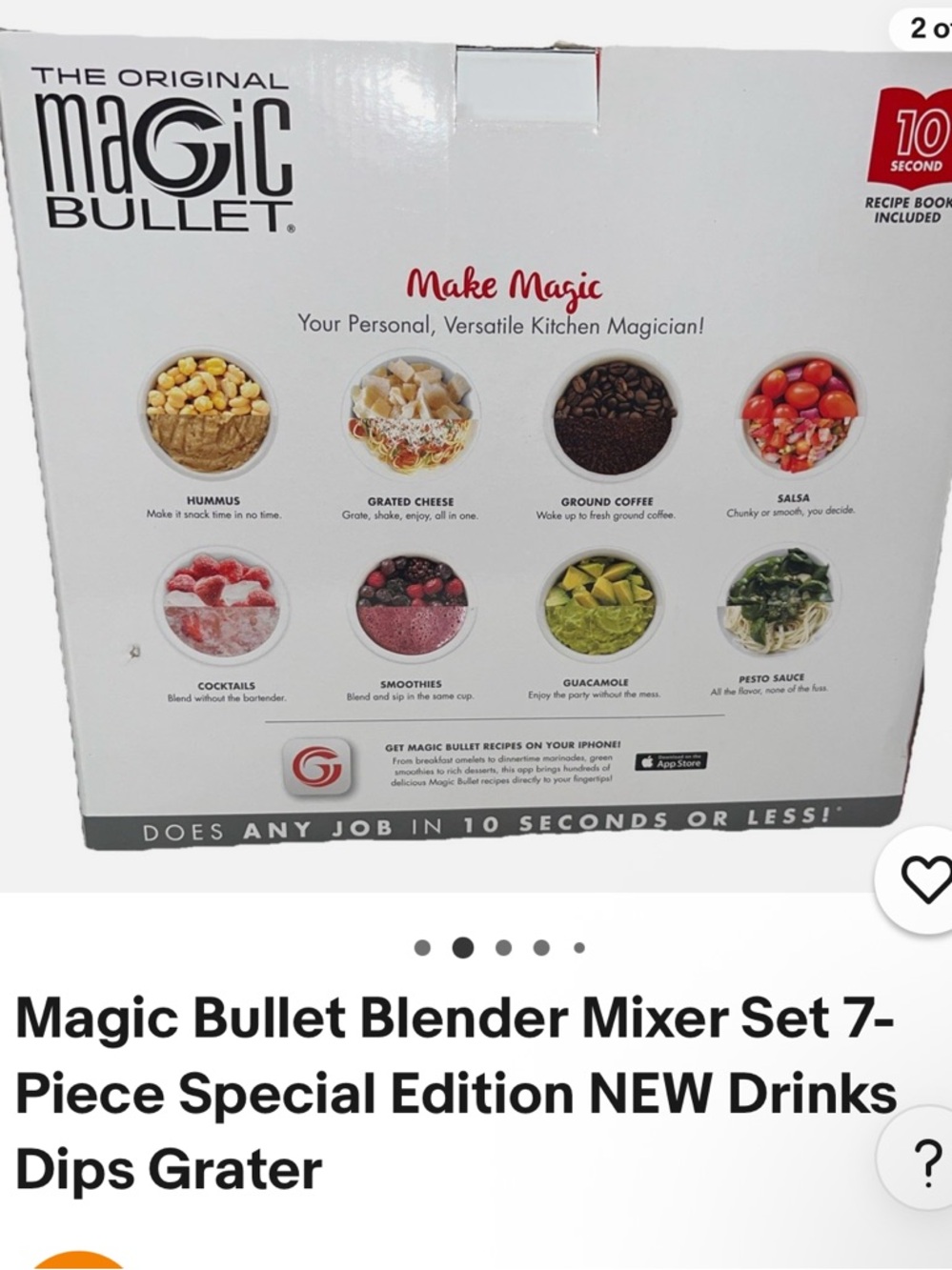 The Original Magic Bullet 7-Piece Blender Set - Silver - Picture 2 of 5
